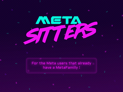 MetaSitters - Presentation 80s app arcade design retrowave synthwave ui vaporwave