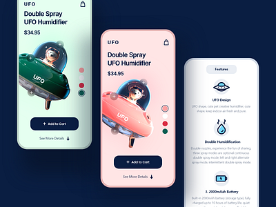 UFO Humidifier - E-Commerce Website Design app design design mobile design parnasslab ui uidesign ux uxdesign websitedesign