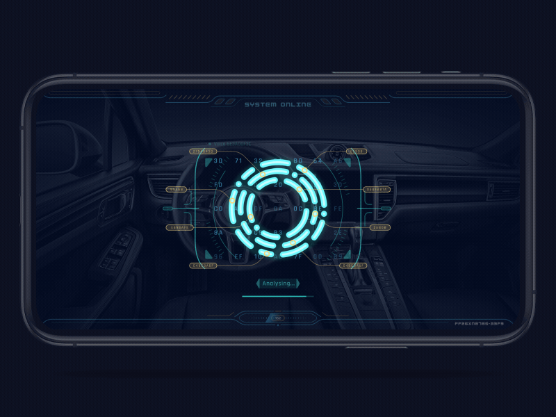 Voiceprint scanning - Voice Alive animation car ui voice