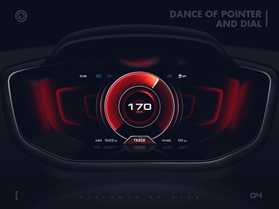 Dance Of Pointer And Dial - Track Mode animation car dashbaord ui