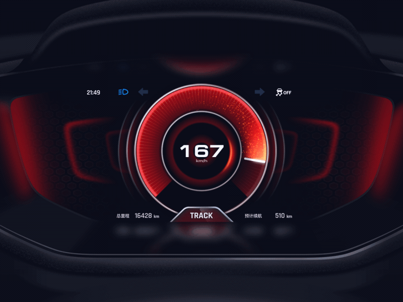Dance Of Pointer And Dial - Animation2 animation car dashbaord ui