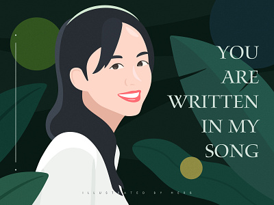 You Are Written In My Song girl illustration vector woman