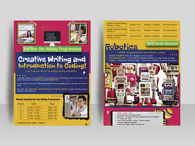 Creative Writing and Coding Flyer Design