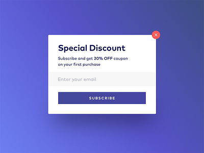 Subscribe dailyui discount popup subscribe