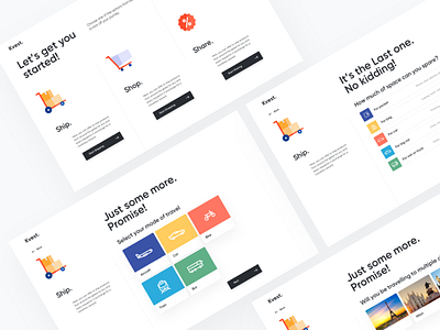 Kvest Web App clean minimal travel ui