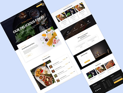 Restaurant Website Design front end developer restaurant web design restaurant website ui ui design web design web developer web development