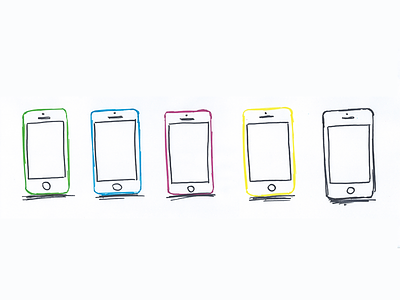iPhone 5C drawn hand illustration iphone iphone 5 iphone 5c just for fun