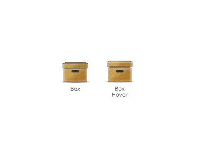 Box on/off hover