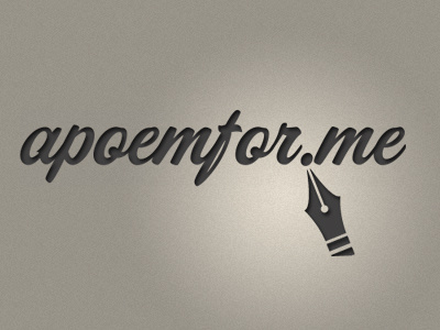 apoemfor.me logo nib pen poem poetry writing