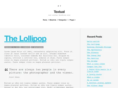 Textual WordPress Blog Theme - WIP blog meanthemes minimal monospace textual wordpress