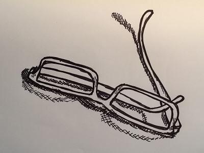 Glasses glasses handdrawn illustration ink monochrome pen sketch