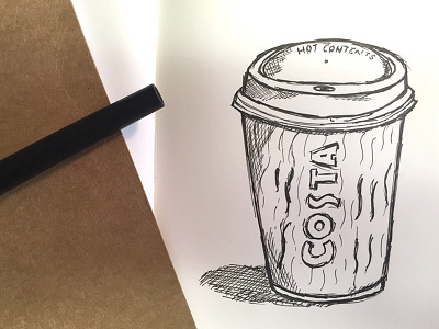 Coffee Sketch coffee handdrawn illustration ink monochrome pen sketch