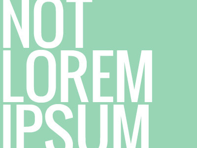 Not Lorem Ipsum not lorem ipsum web copy web design