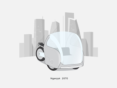 Becak Elektrik 2070 becak car design futuristic modern product