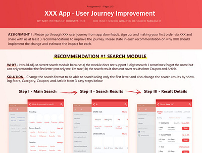 Recommendations for search module in an e-commerce app + mid-fi app app design assignment design e commerce e commerce app flat improvement mid fi minimal report results search search results ui ui design ux design vector wireframe xxx