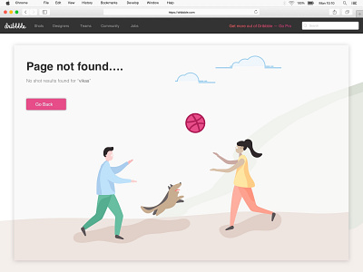 No results screen 404 error page dribble illustration no data page not found search results ui design user interface ux ui vector