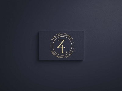 Logo "The Zen Lounge" branding design icon logo vector