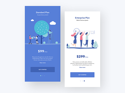 Choose A Plan  Subscription App Designs