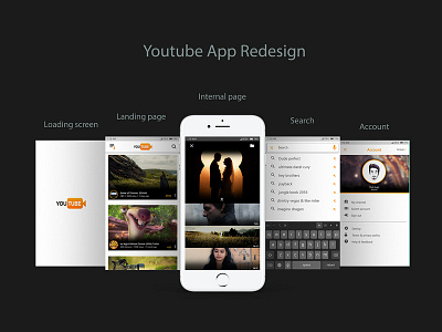 Youtube Redesign Ui Design Nitin Chavan app concept app ui design branding sketch ui uidesign ux vector