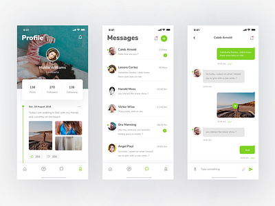 Profile App User Interface design