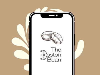 The Boston Bean app branding coffee icons logo