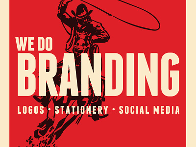Branding Western branding typography vector