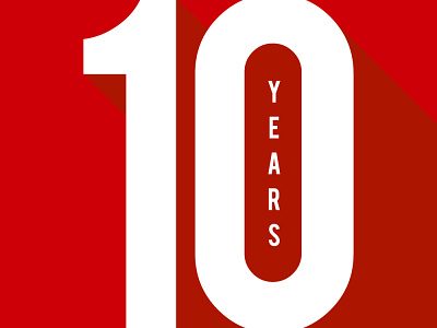 10 Year Anniversary graphic design typography vector
