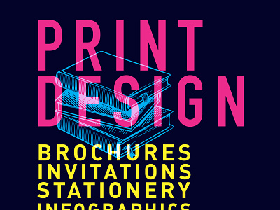 Print design design flat typography vector