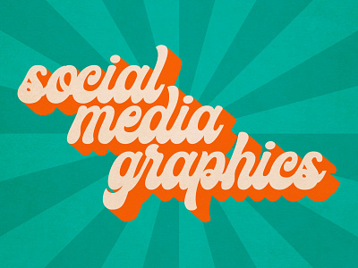 Social Media design flat typography vector
