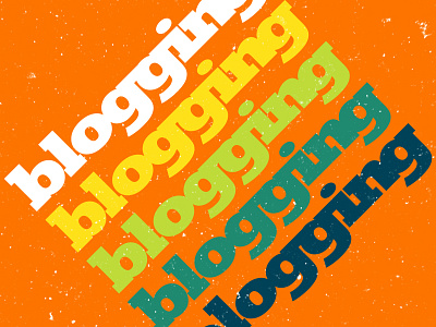 blogging branding design flat typography vector