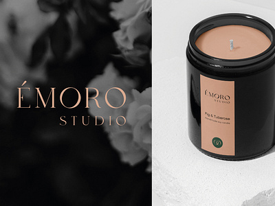Émoro Studio branding and packaging