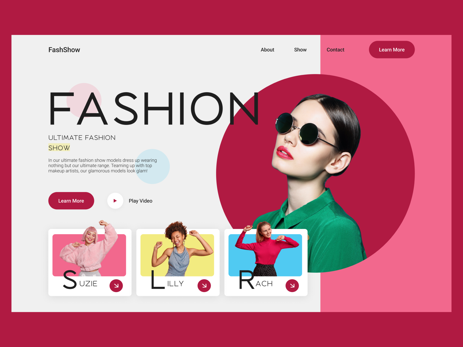 Fashion show website mockup! by Renown Web Design on Dribbble