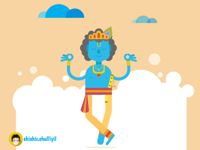 Happy Holi art digital happy holi holi illustration indianfestival krishna