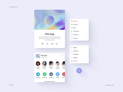 Daily UI – Social Share component library components daily 100 daily 100 challenge daily ui dailyui010 dailyuichallenge design design system figma forms inputs share social share socialmedia ui ux web