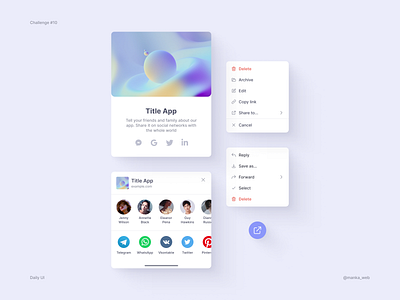 Daily UI – Social Share