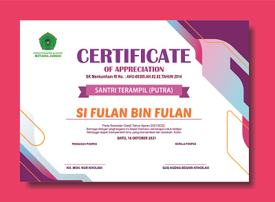 Certificate Of Appreciation branding cover design graphic design illustration logo motion graphics typography ui vector