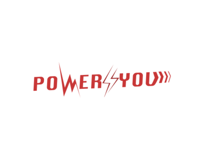 Power 4 You branding company idenity illustration logo logotype red sign swiss typography