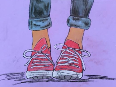 Grunge shoes art drawing illustration