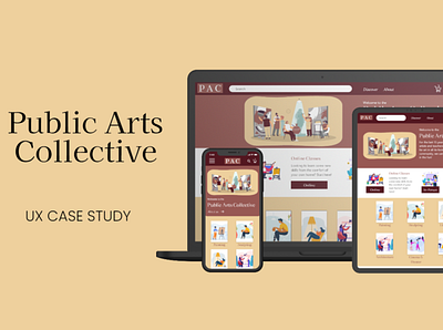 Public Arts Collective Website art collective design figma in person mockups online painting prototype