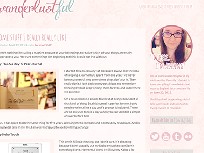 Bit of a blog redesign... blog cute pink redesign whimsical