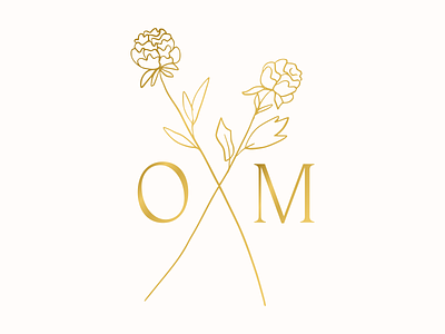Elegant floral logo design