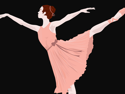 Ballet Illustration - Finished ballerina ballet illustration illustrator pink