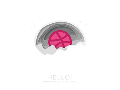 Dribbblut!! debut dribbble hello paper cut