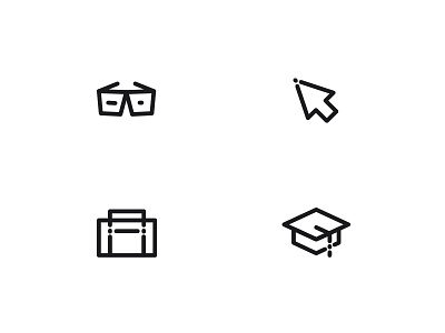 Personal Icons cv education icons portfolio
