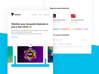 Wishlist Email email email campaign email footer email header emojis event favourite favourites festival heart heart icon love marketing campaign music newsletter newsletter design recommended slant wish list wishlist