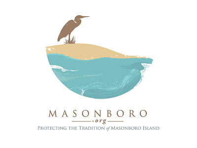 Masonboro.Org beach bird logo water