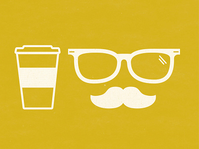Hipster Icon coffee glasses hipster mustache