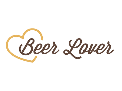 Beer Lover beer brown gold heart love lover