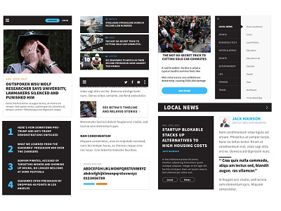 Newspaper site style concept bold mobile modern mood board news newspaper open sans styles
