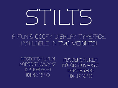 Stilts bold display type regular typography
